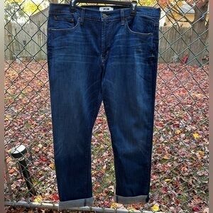 Joseph Abboud Men's Classic Fit Jeans Cuffed Bottoms, 38Wx34L (Dark Wash) (NWT)‎